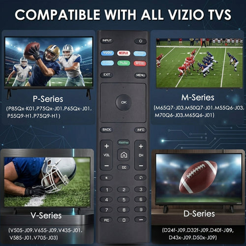 for VIZIO Smart TV Remote,Compatible with VIZO Universal Remote Control Replacement XRT136【Pack of 2】