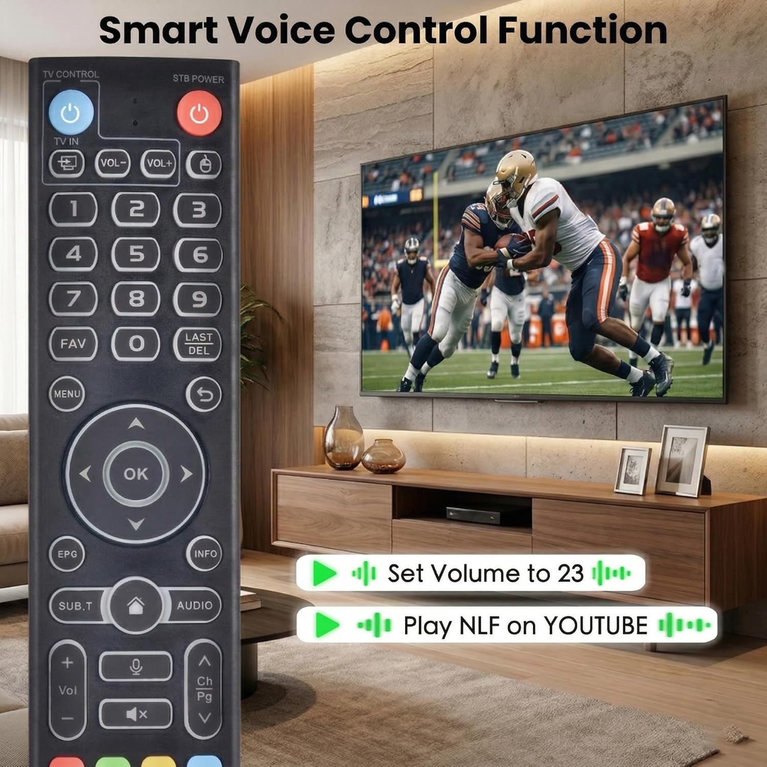 for vSeeBox V3 Pro Replacement Voice Remote Control,Compatible with vseebox V5 Pro V3 Plus/V3 Pro/V2 Pro/V1 Max/Elite/Max ﻿
