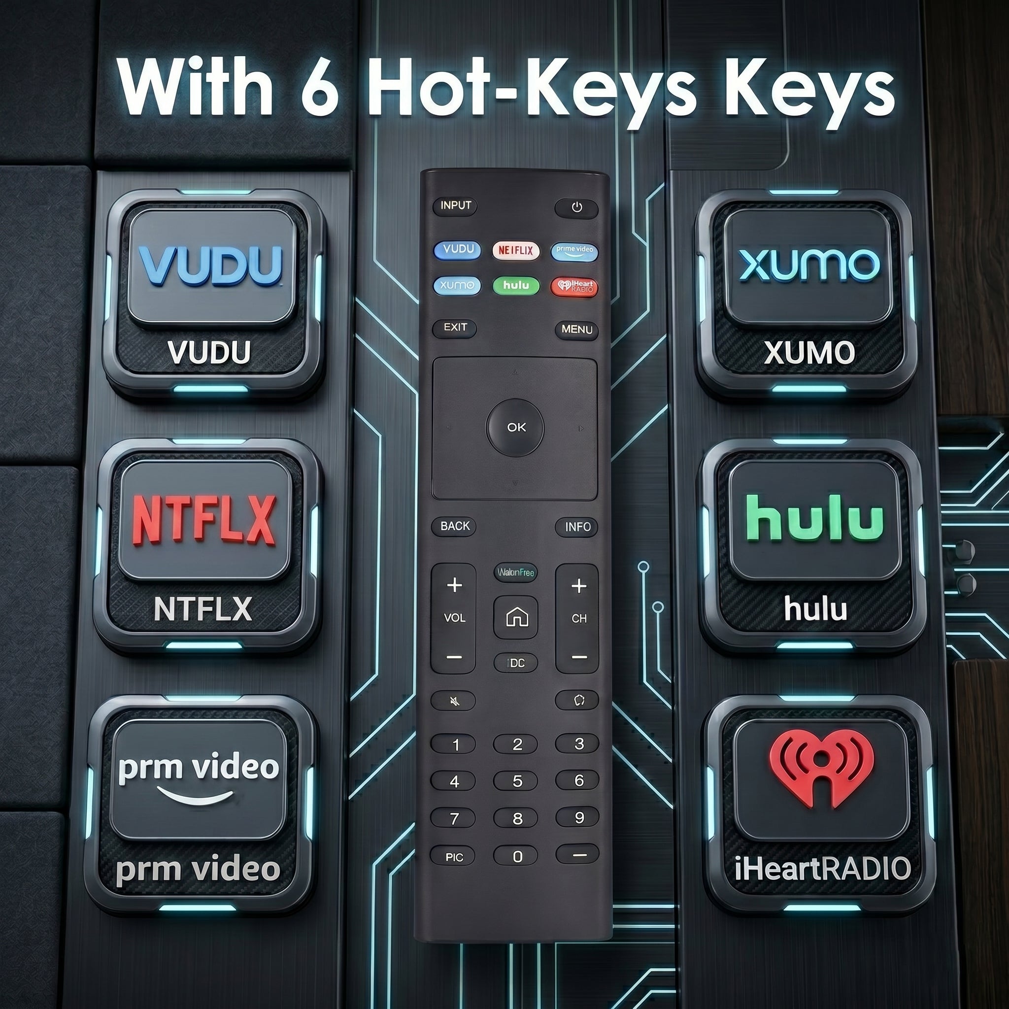 for VIZIO Smart TV Remote,Compatible with VIZO Universal Remote Control Replacement XRT136【Pack of 2】