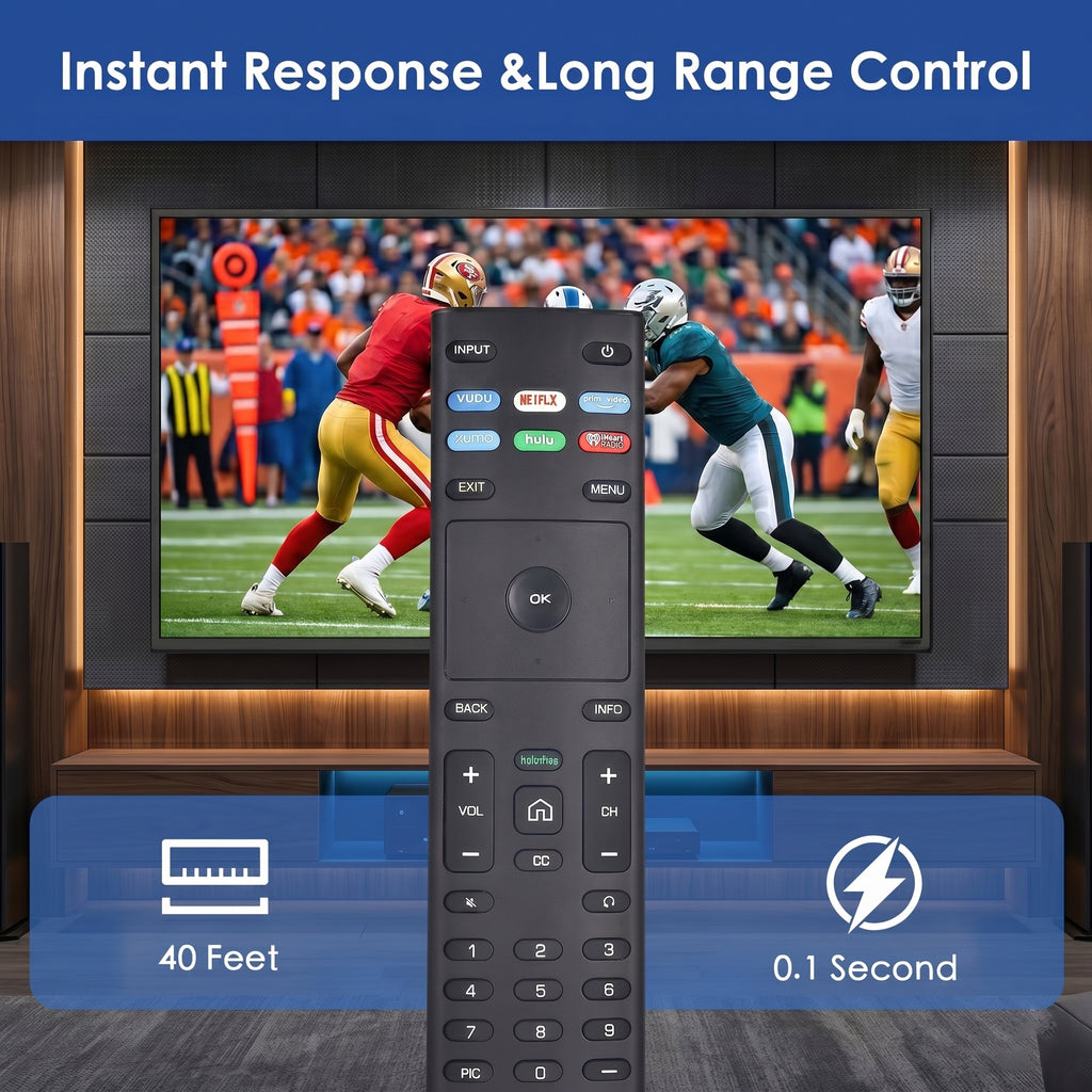 for VIZIO Smart TV Remote,Compatible with VIZO Universal Remote Control Replacement XRT136【Pack of 2】