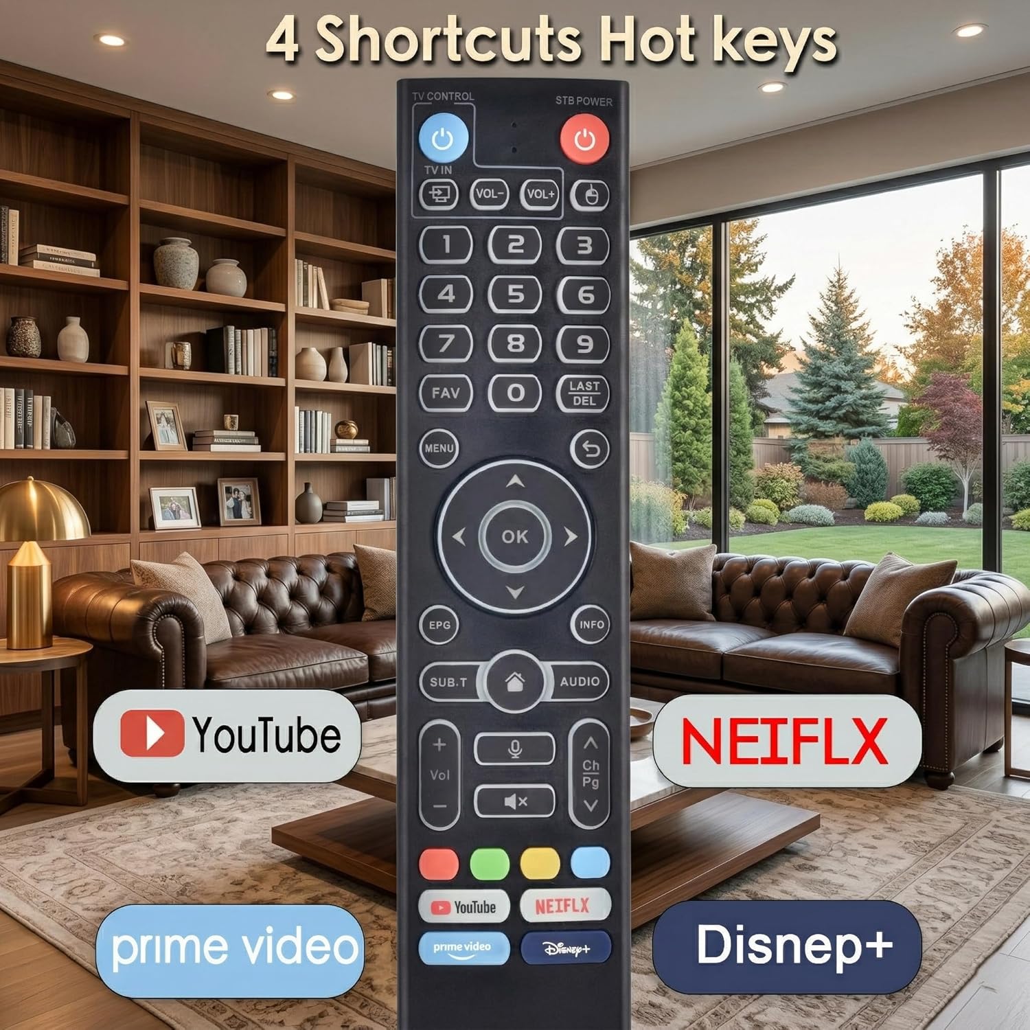 for vSeeBox V3 Pro Replacement Voice Remote Control,Compatible with vseebox V5 Pro V3 Plus/V3 Pro/V2 Pro/V1 Max/Elite/Max ﻿