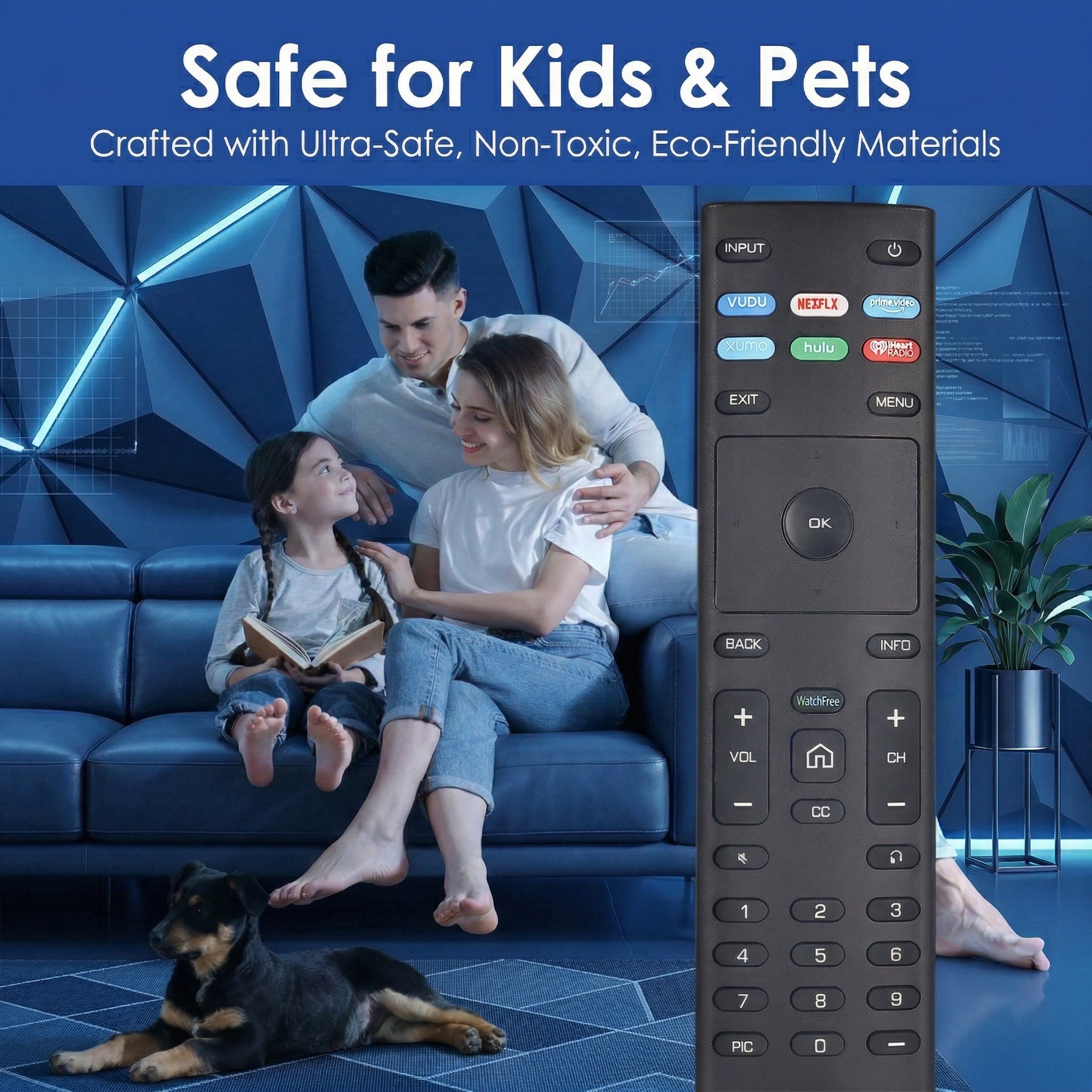 for VIZIO Smart TV Remote,Compatible with VIZO Universal Remote Control Replacement XRT136【Pack of 2】